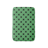 Tapis De Bain Croix noire sur le vert (Devant (Vertical))