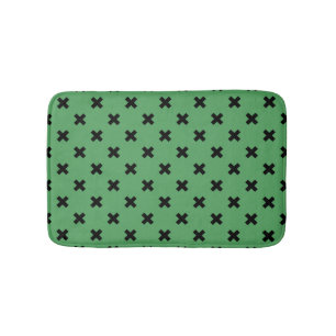 Tapis De Bain Croix noire sur le vert