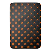 Tapis De Bain Croix orange sur le noir (devant Vertical)
