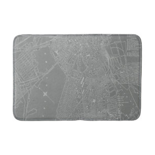 Tapis De Bain Croquis de la carte de Boston City