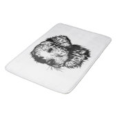 Tapis De Bain Croquis en tête de canine (Angle)