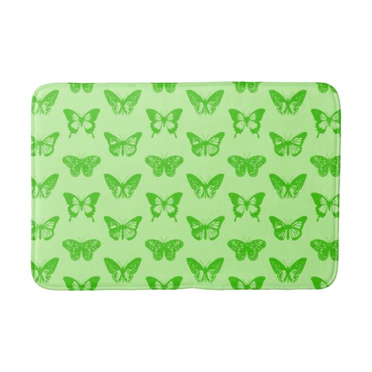 Tapis De Bain Croquis papillon, vert citron (Devant)