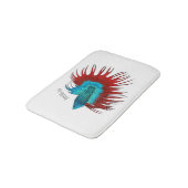 Tapis De Bain Crowntail betta fish dessin animé (Angle)
