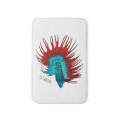 Tapis De Bain Crowntail betta fish dessin animé (Devant (Vertical))