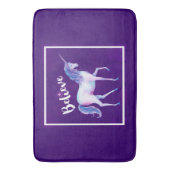 Tapis De Bain Croyez avec Unicorn dans les aquarelles pastel (devant Vertical)