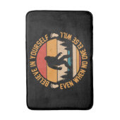 Tapis De Bain Croyez En Vous-Même Bigfoot Noir (Devant (Vertical))