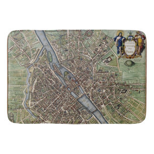 Tapis De Bain Cru 1657 antique de la Seine de carte de Paris