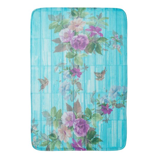 Tapis De Bain Cru de turquoise (devant Vertical)