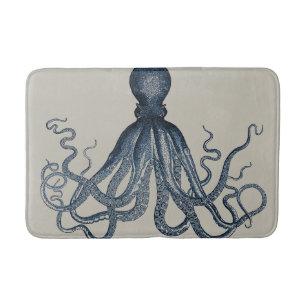 Tapis De Bain Cru nautique Kraken de poulpe de Steampunk de