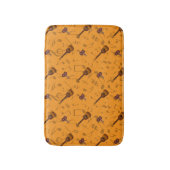 Tapis De Bain Cuatro et Maracas avec notes de musique sur ORANGE (Devant (Vertical))
