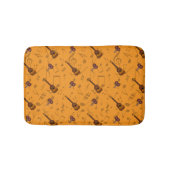 Tapis De Bain Cuatro et Maracas avec notes de musique sur ORANGE (Devant)