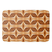 Tapis De Bain Cube Design Motif bois (Devant)