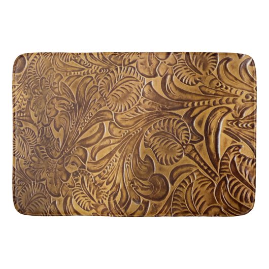Tapis De Bain Cuir Brown Faux (Devant)