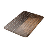 Tapis De Bain Cuir Brown Faux Alligator (Angle)