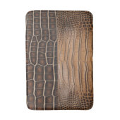 Tapis De Bain Cuir Brown Faux Alligator (Devant (Vertical))