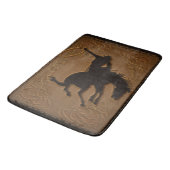 Tapis De Bain Cuir Western Far West Rustique Campagne Cowboy (Angle)