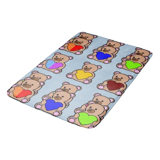 Tapis De Bain Cuisine douce à la mousse luxuriante, ours en pelu (Angle)