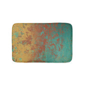 Tapis De Bain Cuivre Turquoise Bleu Orange Texture Brown (Devant)