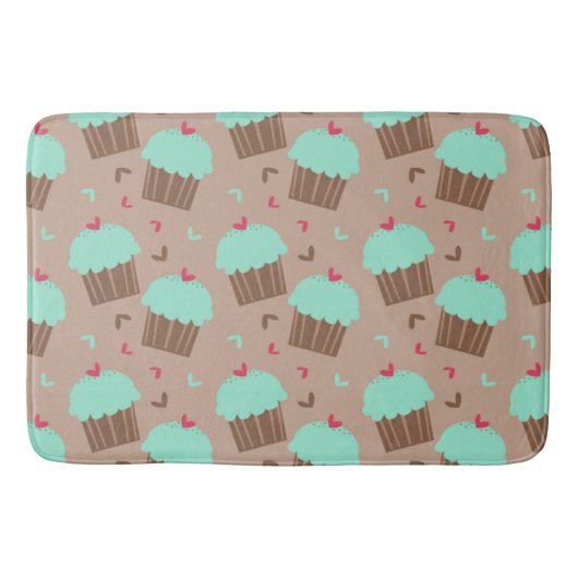Tapis De Bain Cupcake à la menthe verte (Devant)