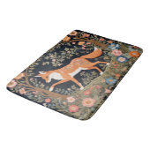 Tapis De Bain Curieux Fox Faux Broderie Élégant Floral (Angle)