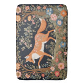 Tapis De Bain Curieux Fox Faux Broderie Élégant Floral (devant Vertical)