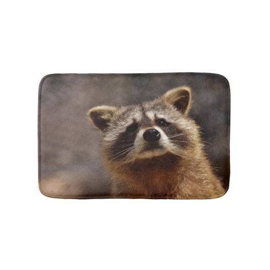 Tapis De Bain Curieux Photo Raccoon (Devant)