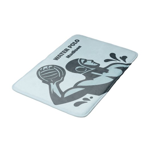 Tapis De Bain Custom Name Water Polo (Angle)