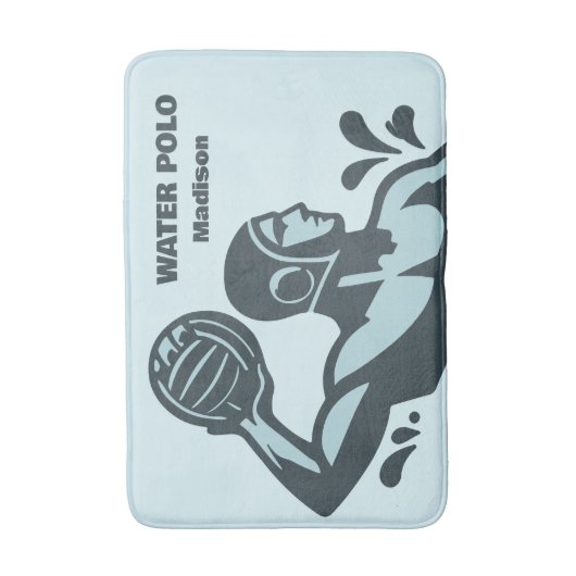 Tapis De Bain Custom Name Water Polo (Devant (Vertical))