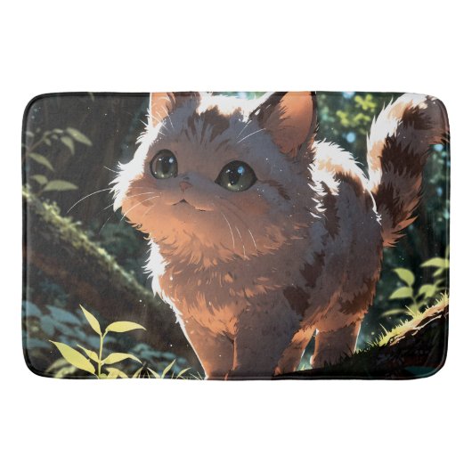Tapis De Bain Cute anime cat (Devant)