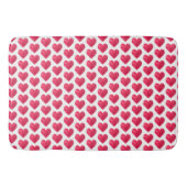 Tapis De Bain Cute Aquarelle Coeurs Simple Valentines Motif (Devant)