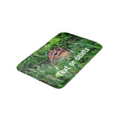 Tapis De Bain Cute Baby Chipmunk Peeking Faune Personnalisée (Angle)