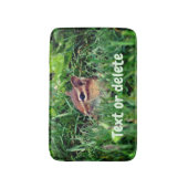Tapis De Bain Cute Baby Chipmunk Peeking Faune Personnalisée (Devant (Vertical))