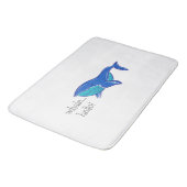 Tapis De Bain Cute baleine Bonjour Blue Bath Mat (Angle)