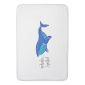 Tapis De Bain Cute baleine Bonjour Blue Bath Mat (devant Vertical)