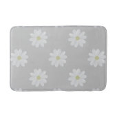 Tapis De Bain Cute Blanc Fleur Motif Gris Bain Mat (Devant)