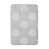 Tapis De Bain Cute Blanc Fleur Motif Gris Bain Mat (Devant (Vertical))