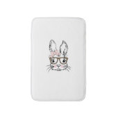 Tapis De Bain Cute Bunny Face Shirt Leopard Print Glasses EASTER (Devant (Vertical))