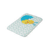 Tapis De Bain Cute Caoutchouc sur Pois bleus (Angle)