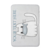 Tapis De Bain Cute chat avec poisson Prix (Devant (Vertical))