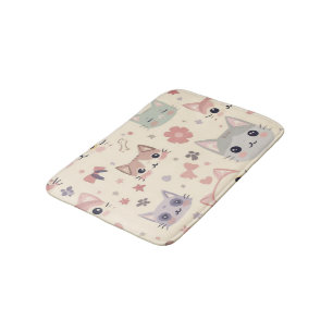 Tapis De Bain Cute Chat simple chaton Motif