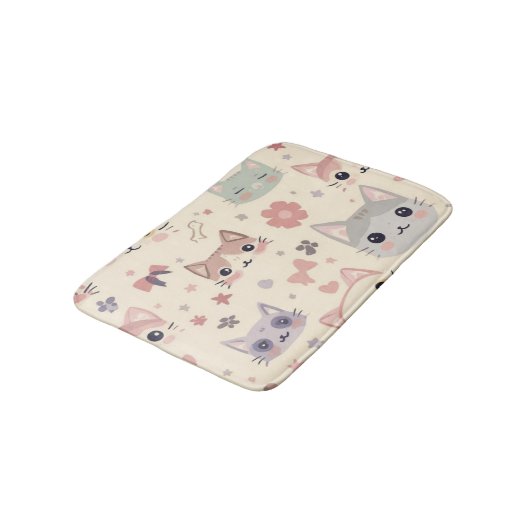 Tapis De Bain Cute Chat simple chaton Motif (Angle)