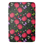 Tapis De Bain Cute Cherry Butterfly Pattern, Glossy Kawaii Fruit (devant Vertical)
