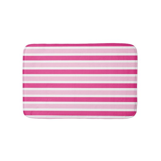 Tapis De Bain Cute Classic Rose & Blancs (Devant)