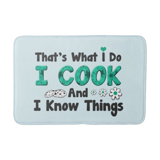 Tapis De Bain Cute cook word art kitchen (Devant)