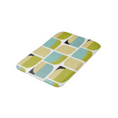Tapis De Bain Cute Danois moderne Jaune et Turquoise géométrique (Angle)