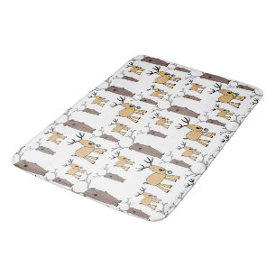 Tapis De Bain Cute Deer Buck Bull Elk Main tirée