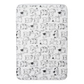 Tapis De Bain Cute Doodle Chats Motif Douche rideau (devant Vertical)