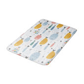 Tapis De Bain Cute Doodle École de Motif de poisson (Angle)