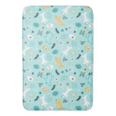 Tapis De Bain Cute Easter Bunny Pattern Kawaii Rabbits Eggs  (devant Vertical)