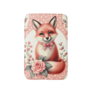 Tapis De Bain Cute Floral Baby Fox